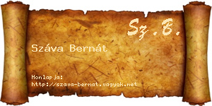 Száva Bernát névjegykártya